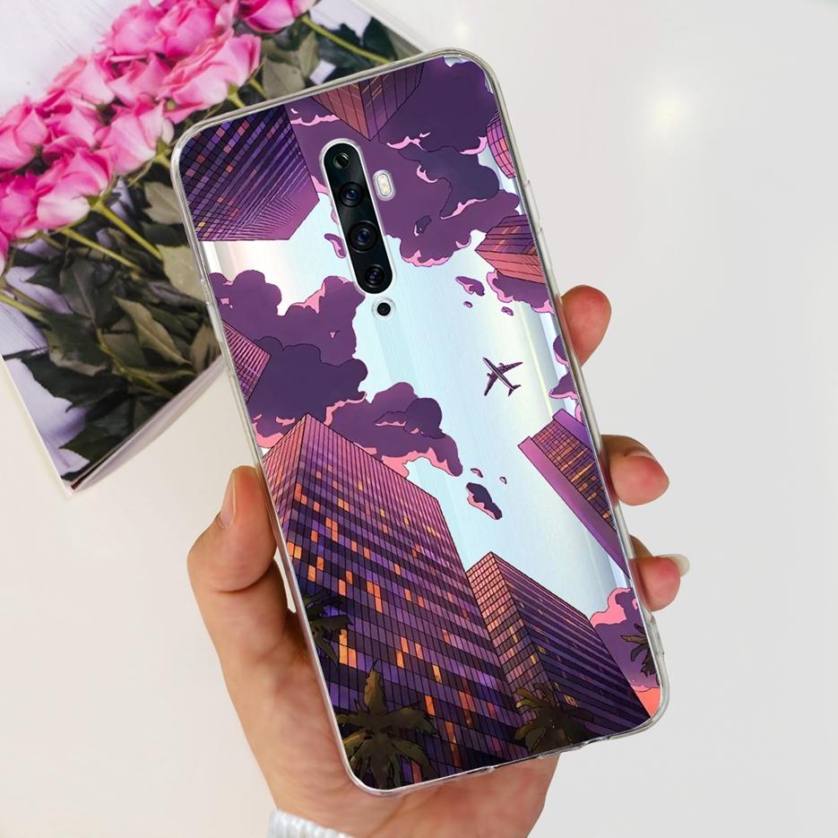 Чехол для Oppo Reno 2 2F 2Z Роскошный Расписной Чехол Прозрачный Силиконовый Чехол для Телефона Для Oppo Reno2 F Reno 2Z Reno2 Reno2F Reno2Z Мягкие Чехлы