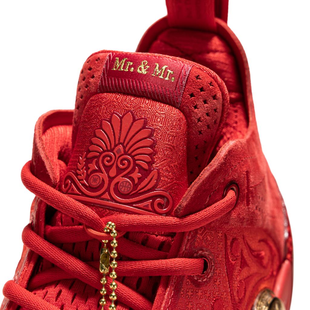 Мужские кроссовки Li-Ning WOW12 Баскетбольные кроссовки Мужские средней высоты Li-Ning Красные