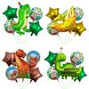 5-Piece Dinosaur Aluminum Film Balloon Set Birthday Hat Dinosaur Tyrannosaurus Rex Children'S Birthday Party Decorative Balloon