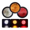 2 шт., 24 В, задний тормоз, автомобиль, грузовик, прицеп, 24 светодиода, круглый отражатель, сигнальные огни, красный, желтый, белый