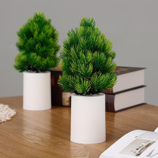 Night Light Pine Cypress Tree Simulation Lamp Battery Operated Desk Night Light
