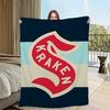 Модный классный хоккейный плед из фланели S-Seattle K-Kraken, теплый, мягкий, плюшевый, для дивана, гостиной, офиса, спальни, подарок для путешествий