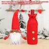 3 Pack Christmas Wine Bottle Caps, 3 Color Wine Bottle Decorations Santa Bottle Bags with Drawstring Christmas Party Decoration (27 x 13 cm)