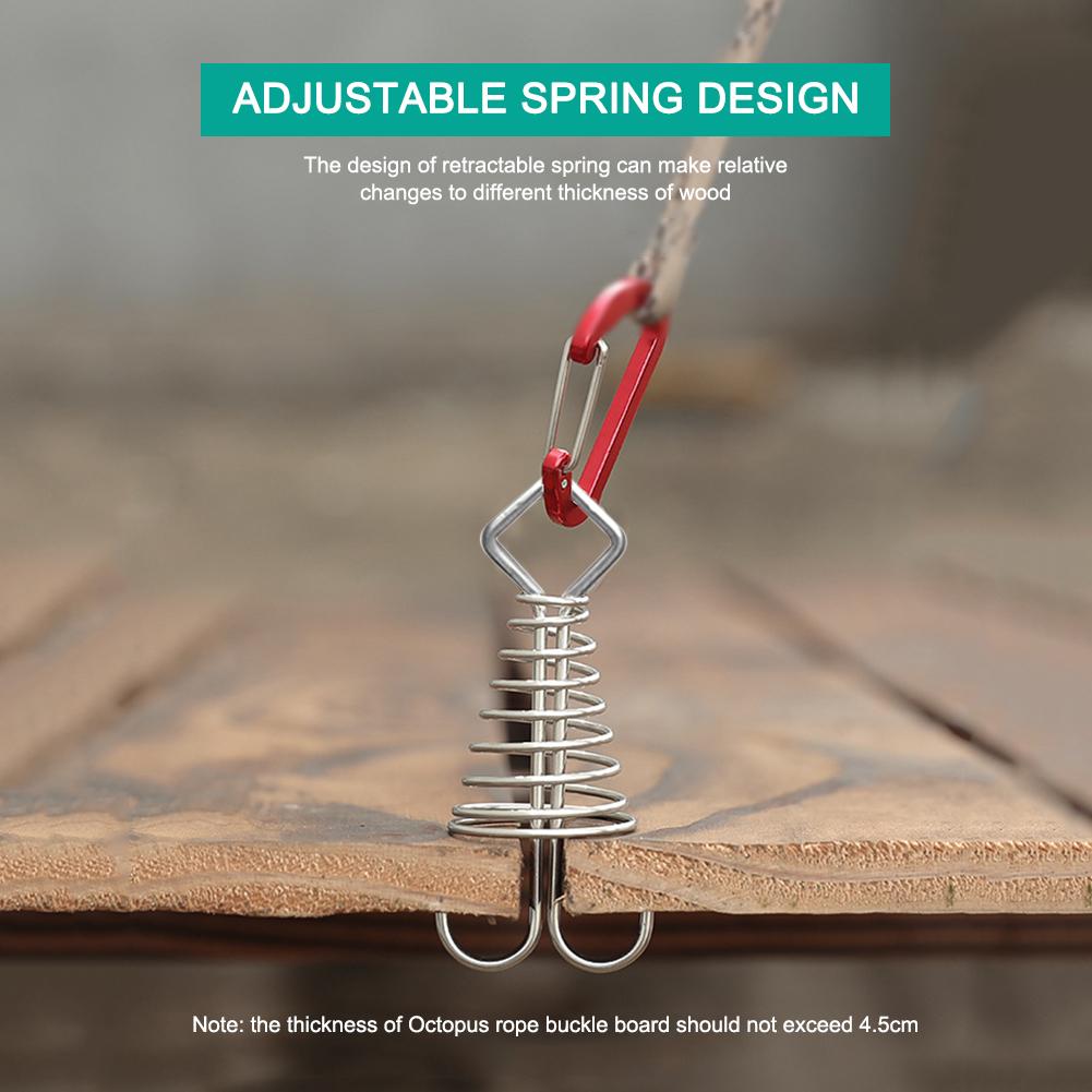 Stainless Steel Windproof Tent Stake Pegs Outdoor Plank Floor Awning Fixed Hook