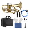 Bb Cornet духовой инструмент поверхность краска золото обработка профессиональный латунный корнет с переноской