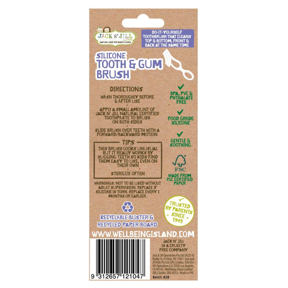 JACK N'JILL Silicone Children's Toothbrush for Gum Massage 2-5 Years Old