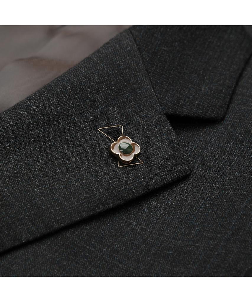 BRENTWOOD [Selection] Wool/Silk Classic Suit Jacket - Dark Grey Brfba26511Gyd