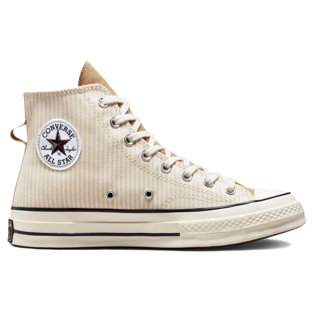 Converse Chuck 70 High Crafted Stripe Unisex Sneakers Tan Desert-Sand Egret A00473C