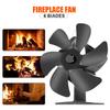 Камин с 6-лопастной тепловой горелкой вентилятора Бесшумный каминный вентилятор Экономящая топливо циркуляция воздуха Эффективное распределение тепла