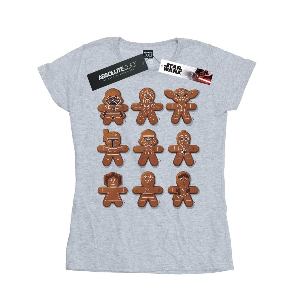 Star Wars Womens/Ladies Christmas Gingerbread Cotton T-Shirt