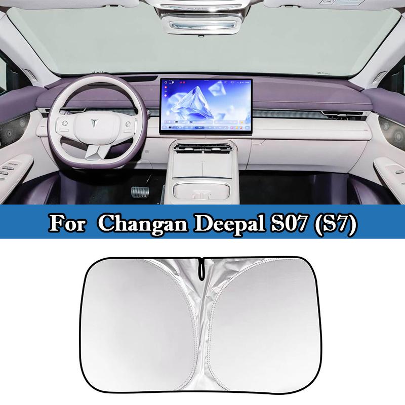 Для Changan Deepal S07 SL03 G318 Автомобильная Складная Шторка-Накидка на Лобовое Стекло Солнцезащитный Козырек на Переднее Окно Блокирует УФ Отражающая Защитная Накидка