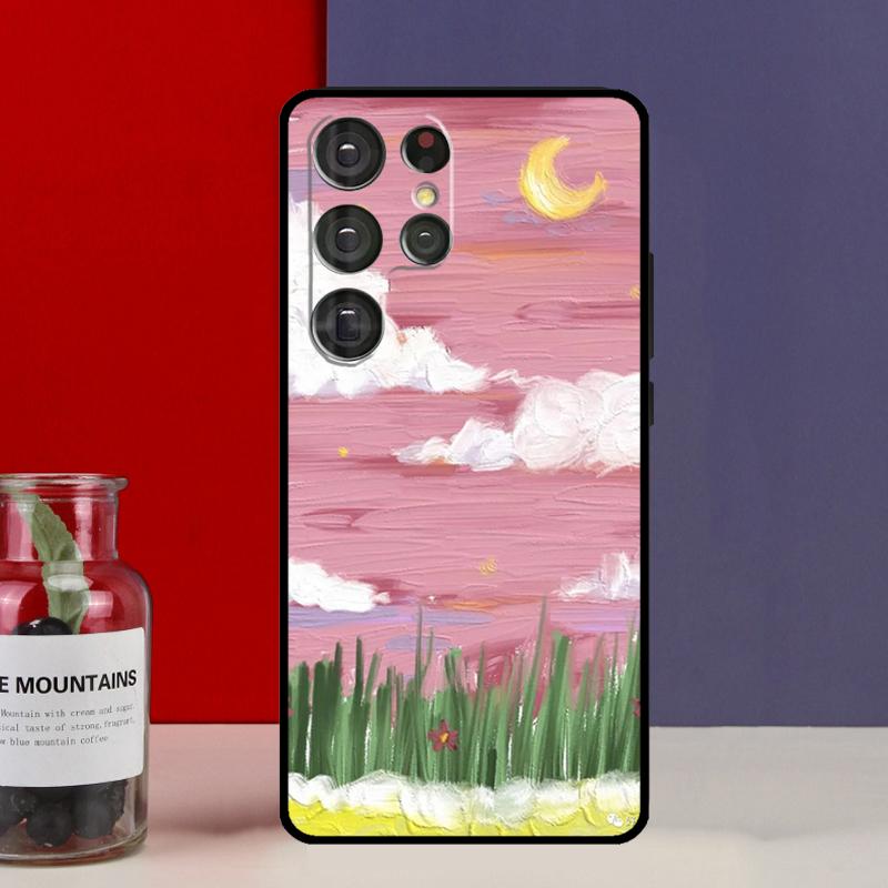 Корейский закат Funda Чехол для Samsung Galaxy S25 Ultra S9 S10 S20 S21 S22 Plus S23 FE S24 Ultra Чехол для телефона