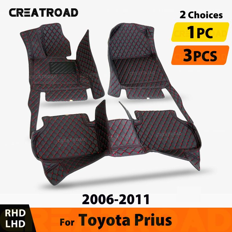 Автомобильные коврики для пола для Toyota Prius 2006 2007 2008 2009 2010 2011 Автомобильные накладки для ног Автомобильный ковер Покрытие Аксессуары для интерьера