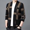 Кардиган мужской свитер куртка, осень новый корейский вариант модный тренд сращивание трикотажный красивый пиджак мужской топ