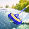 15 Degree Bend Car Cleaning Brush Car Wash Brush Chenilles Broom Telescoping Long Handle Cleaning Mop Brush