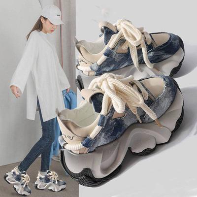 Европейская станция 2025 весна ins Интернет знаменитости делают старые полированные папины туфли модные мягкие кожаные делают старые дышащие повседневные спортивные туфли женские