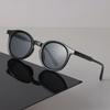 Fashion Sunglasses Women Men Round Mirror Lens Brand Designer Black Sun Glasses Trendy Eyewear Unisex Sexy Classic