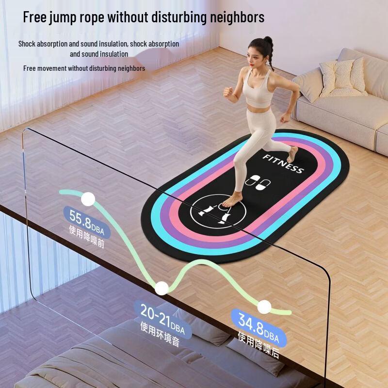 Thickened Jump Rope & Yoga Mat with Sound Absorption