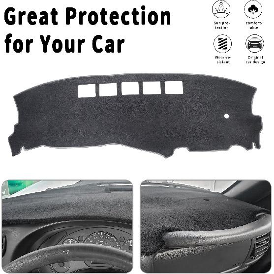 POSAID Dash Cover for 1998-2004 Chevy S10/ GMC Sonoma, Dashboard Cover for 1998-2005 Chevrolet Blazer, Dashboard Dash Mats for 1998-2001 GMC Jimmy,