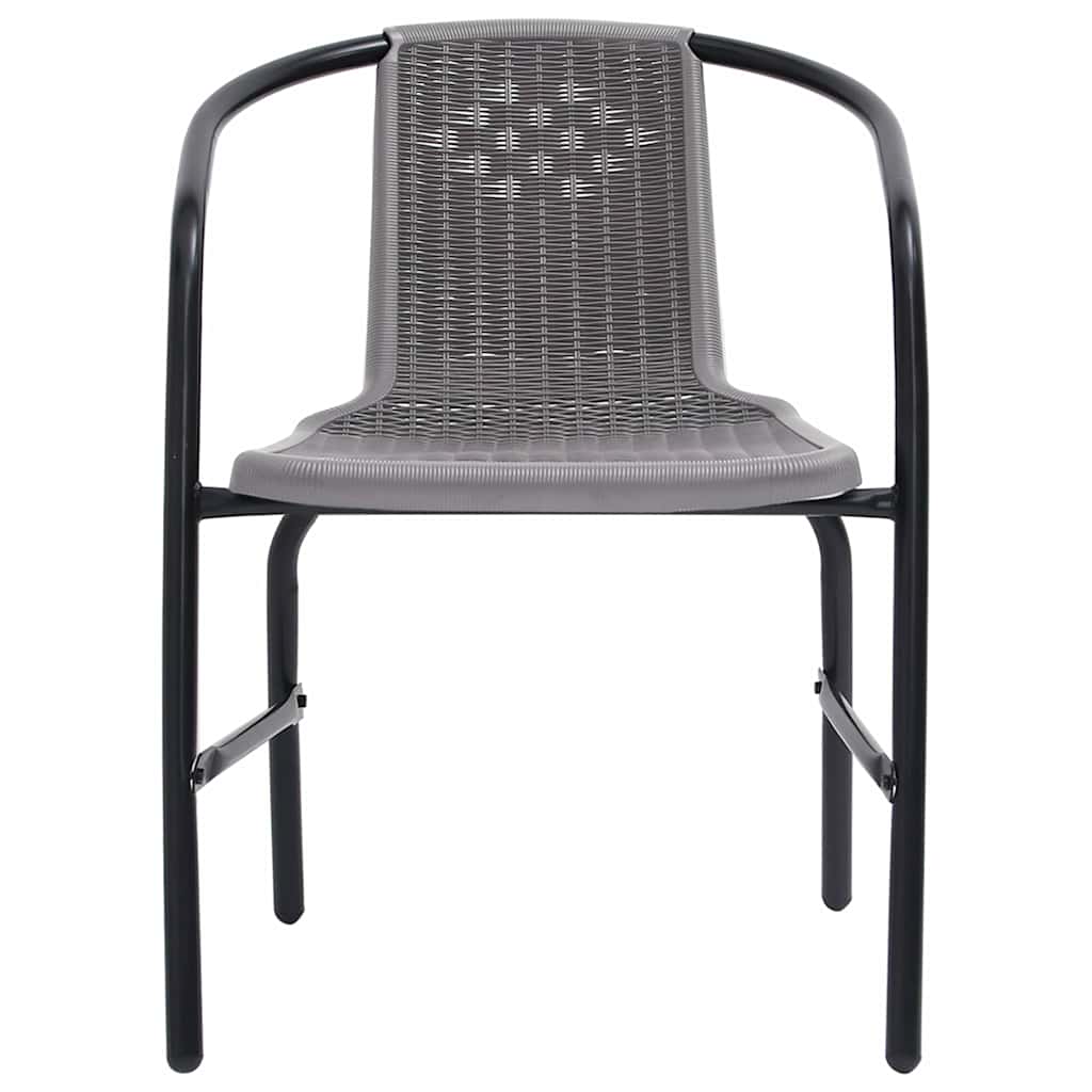 Krzesła Ogrodowe, 4 Szt., Rattan Syntetyczny I Stal, 110 Kg