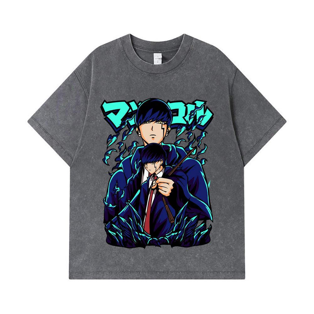 275 GSM Washed T-shirts 100% Cotton Mashle V2 Mash Print Unisex Heavy Cotton T Shirt