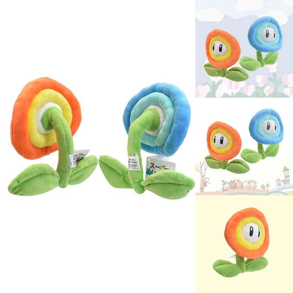 Новая плюшевая игрушка Марио Оранжевое пламя Синий лед Подсолнух Мягкая игрушка 18см