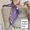 Large Size Long Silk Scarf Korean Hair Band Fashion Silk Scarves  For Women