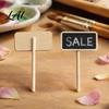 Mini Chalkboard Signs with Clips 10PCS Blackboard Clips/Signs Wooden Stands Reusable Small Decorative Picks for Plants Signs Log Style Display Clip