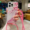 Чехол-ремешок на шею с жидким глиттером и песком для Samsung Galaxy S26 A56 A54 A34 A14 A53 A36 A55 A15 S25 S23 S24