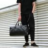 Unisex Large Capacity Travel Duffle Faux Leather Gym Fitness Tote Shoulder Bag