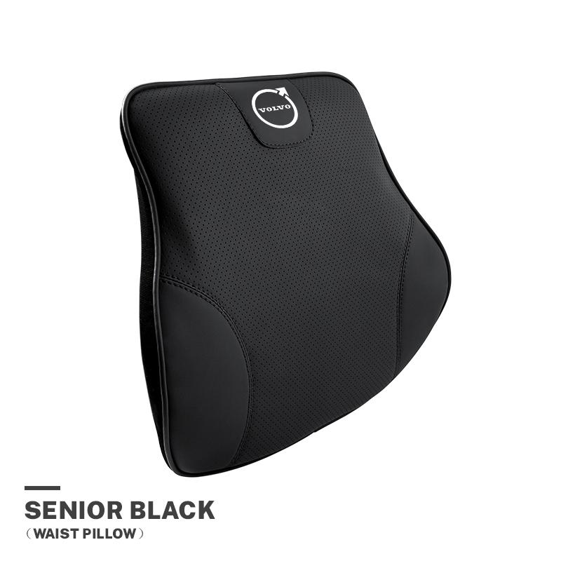 Car Leather Headrest Lumbar Memory Foam Neck Pillow Accessories For Volvo XC90 V90 V60 XC60 V40 EC40 EX40 S80 S60 S90 C40 XC40