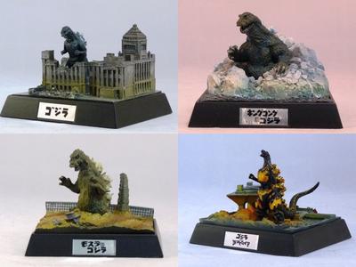 Набор каталогов Candy Toy Годзилла из 4 типов Кинг-Конг Мотра Годзилла (Годзилла, против. Годзилла, против. Годзилла, против. Разрушитель)