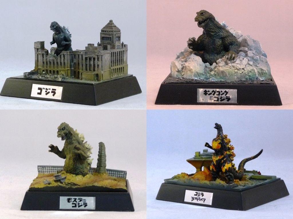 Набор каталогов Candy Toy Годзилла из 4 типов Кинг-Конг Мотра Годзилла (Годзилла, против. Годзилла, против. Годзилла, против. Разрушитель)