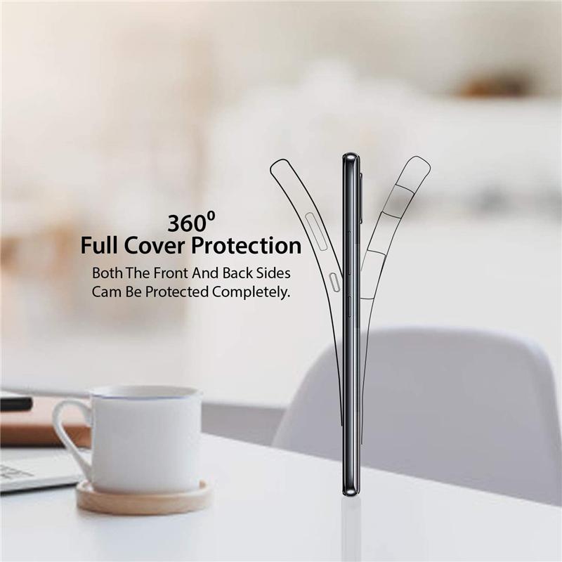 Case For Samsung A12 Cover 360° Double Sided Silicone Phone Cases For Samsung Galaxy A12 A 12 SM-A125F/DS A125F A125 Clear Full Body Soft TPU Cover