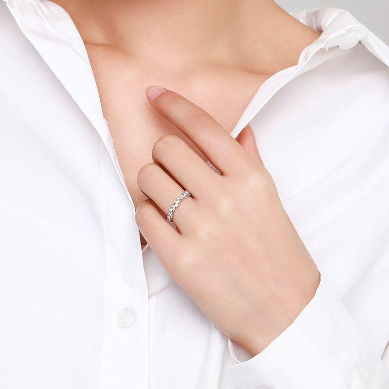 Tancise Classic стерлингового серебра 925 пробы кольцо с цирконом женские ювелирные изделия свадебное обещание вечерние подарок