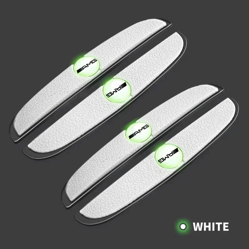 4pcs Luminous Car Door Bumper Rubber Anti-collision Stickers for Mercedes Benz W211 W204 W210 W203 CLA GLA Auto Accessories XABCE1