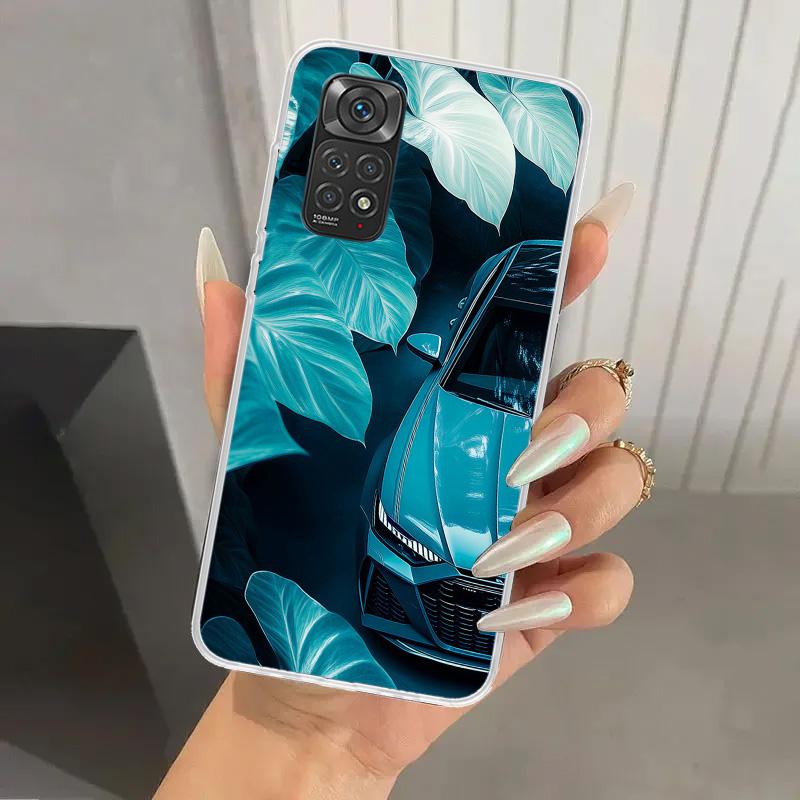 R-S 6 7 8 Спортивный Чехол для Телефона Автомобиль для Xiaomi Redmi Note 15 14 14S 13 12S 12 Pro 11S 11 Plus 11T 11E 10S Мягкий Чехол Печатный Корпус Redm