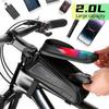 1PC  Bike Bag 2L Frame Front Tube Cycling Bag Bicycle Waterproof Phone Case Holder 7.2Inches Touchscreen Bag Accessorie