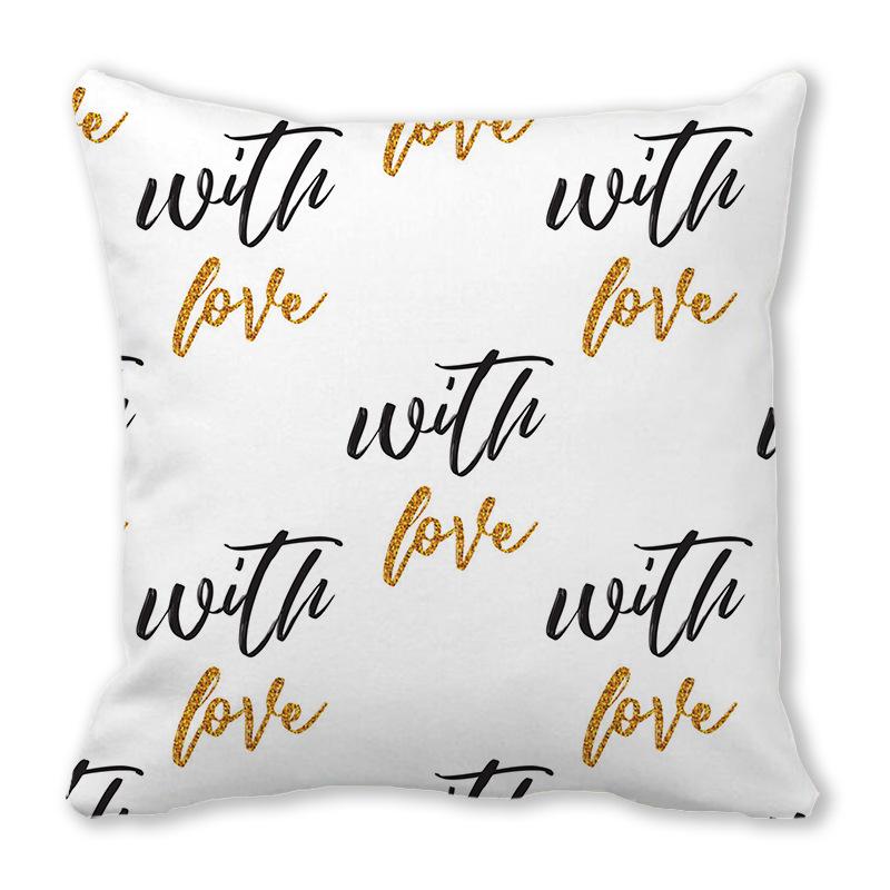 Home Decor Valentine's Day Love Patterns Pillow Covers Pattern Cushion Cover Suitable for Sofa Bedroom Car Pillow Cover