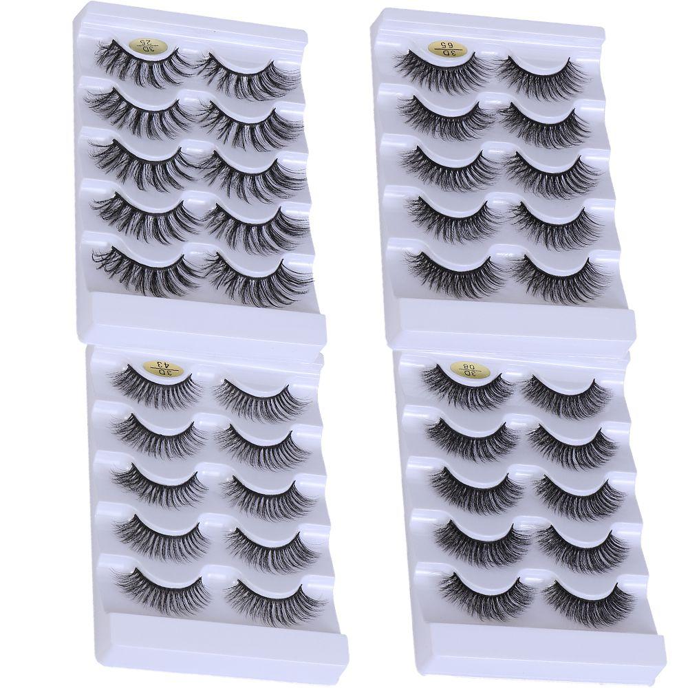 Flared Multi-styles Natural Long Criss-cross Eye Lash Extension 3D Faux Mink Hair False Eyelashes