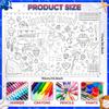 Baseball Giant Coloring Poster Baseball Large Versatile Drawing Paper Coloring DIY Tablecloth Decorations for Kids Adult Sport Themed Art Craft Table