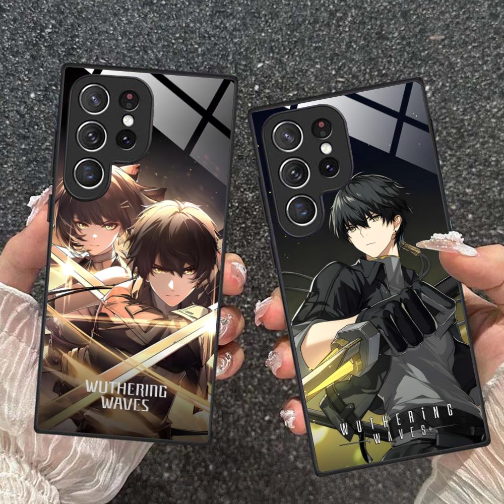 Чехол для мобильного телефона Wuthering Waves Rover Glass для Samsung Galaxy S26 S25 S24 S23 S22 S21 S20 Note20 Plus FE Ultra Цветная крышка