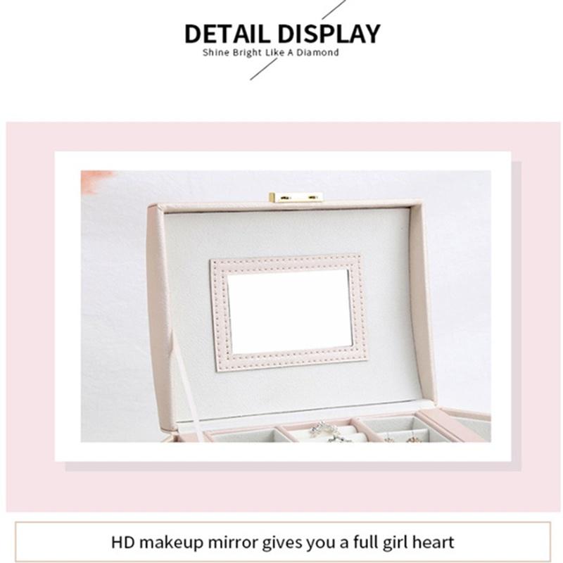 Portable S/M/L Size Jewelry Box Multi-Functional PU Jewelry Case for Rings Earrings Necklaces Accessories Travel Jewelry Box