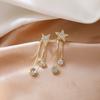 S925 Silver Needle Korean Pentagram Tassel Summer Design Temperament Earrings Earrings Women
