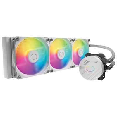 Cooler Master MasterLiquid 360L Core White 360 мм Close Loop AIO Liquid Cooler ARGB Sync Gen S Cold Plate Pump 120 мм PWM CryoFuze AMD Ryzen Intel