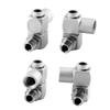4Pcs 1/4NPT Thread Universal Swivel Connector Pneumatic Connector  Air Pipe Connection