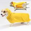 Dog Raincoat Waterproof Soft PU Breathable Dog Rain Jacket for Small Dog Hooded Dog Rain Coat with Transparent Cap Protect Belly