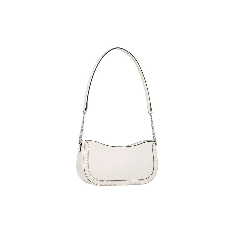 Michael Kors MK Leida Silver Logo Leather Shoulder Bag Crescent Bag Women shoulder bag Black Cream Blue 35S4S9GU5L