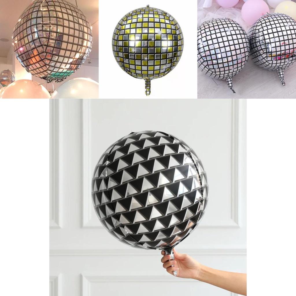 Большие гелиевые шары в виде диско-шаров для потрясающих украшений на новогоднюю вечеринку 2022
