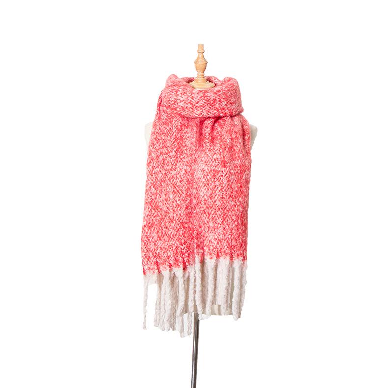 Autumn and Winter Circle Sand Thick Tassel Flower Matching Scarf Shawl Thick Braid Thickened Tonglu Scarf